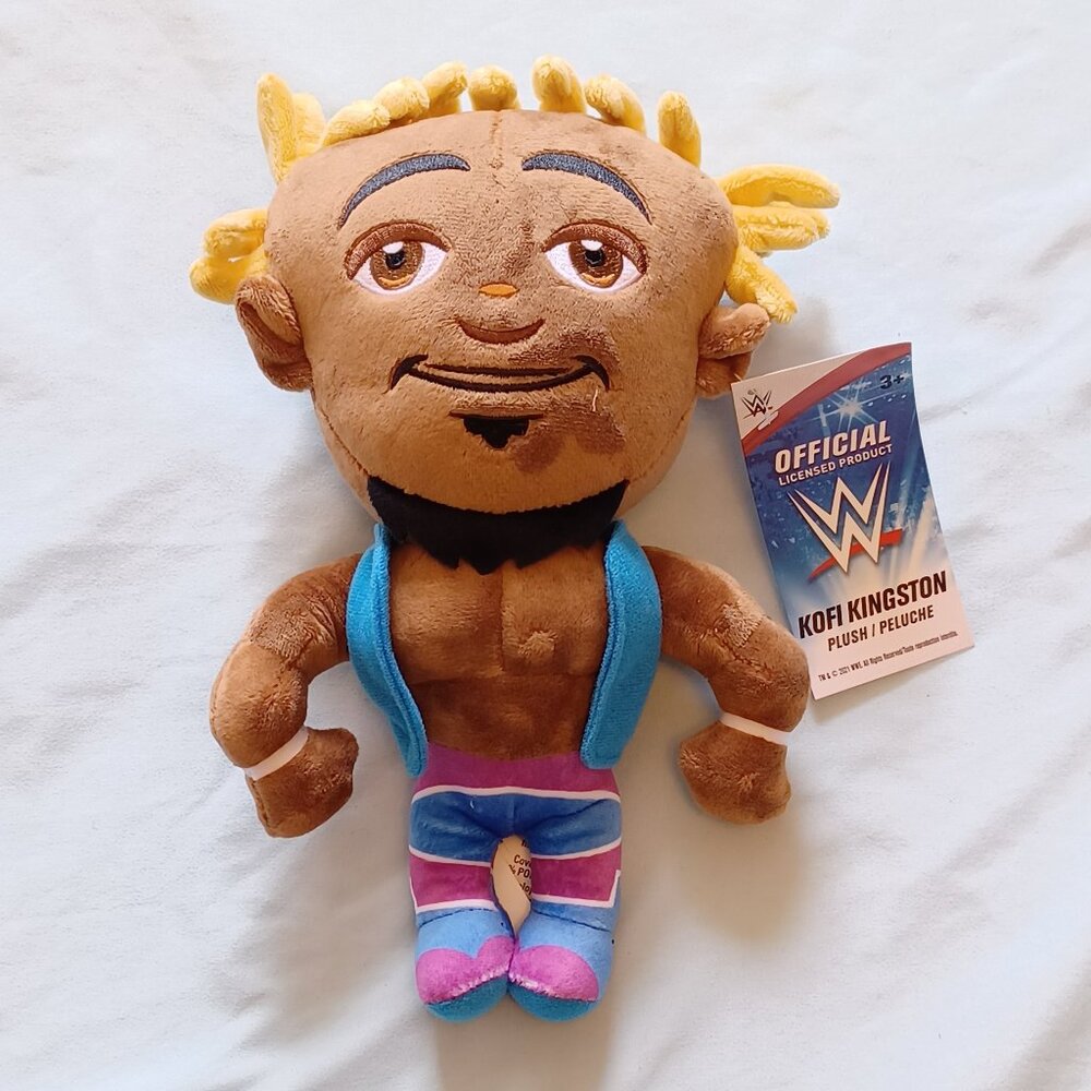 2021 Walmart WWE Wrestling 10.5" Kofi Kingston Plush Doll New with Tags